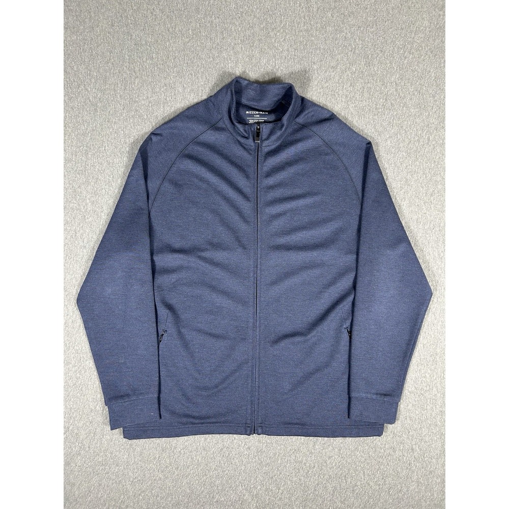 Mizzen + Main ProFlex Performance Full Zip Jacket in Navy Heather XL
